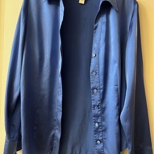 Talbots Women's Silk Blue Blouse